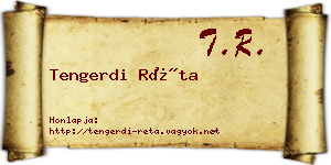 Tengerdi Réta névjegykártya